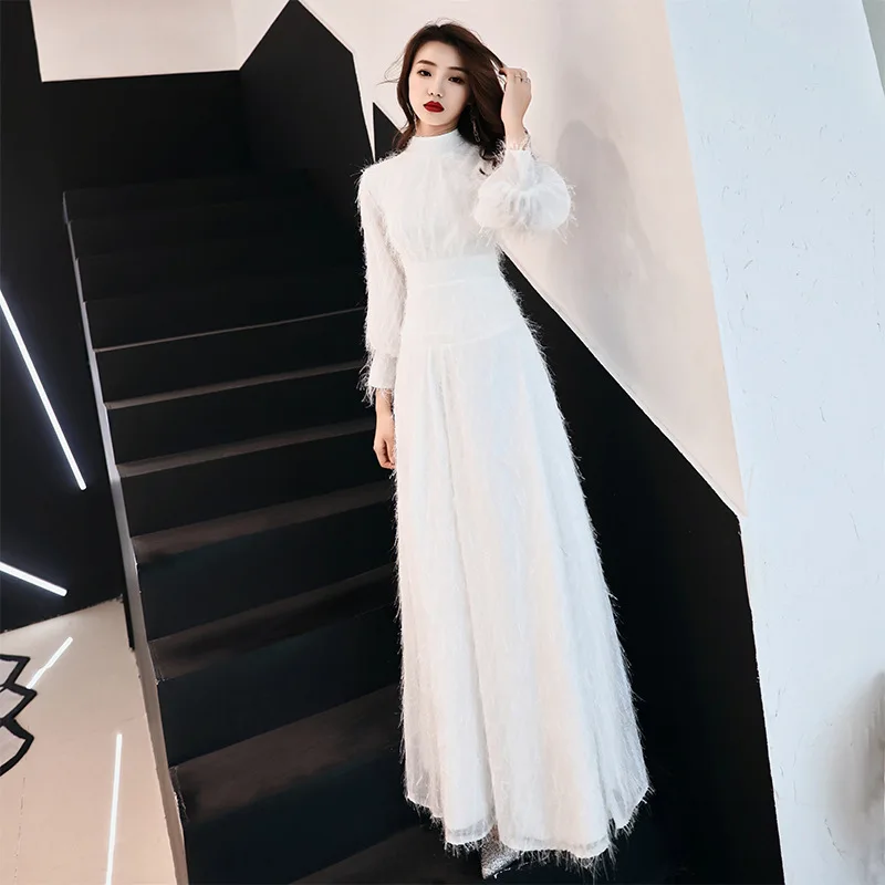 Китайское красное свадебное платье длинное элегантное женское Ципао с рукавами