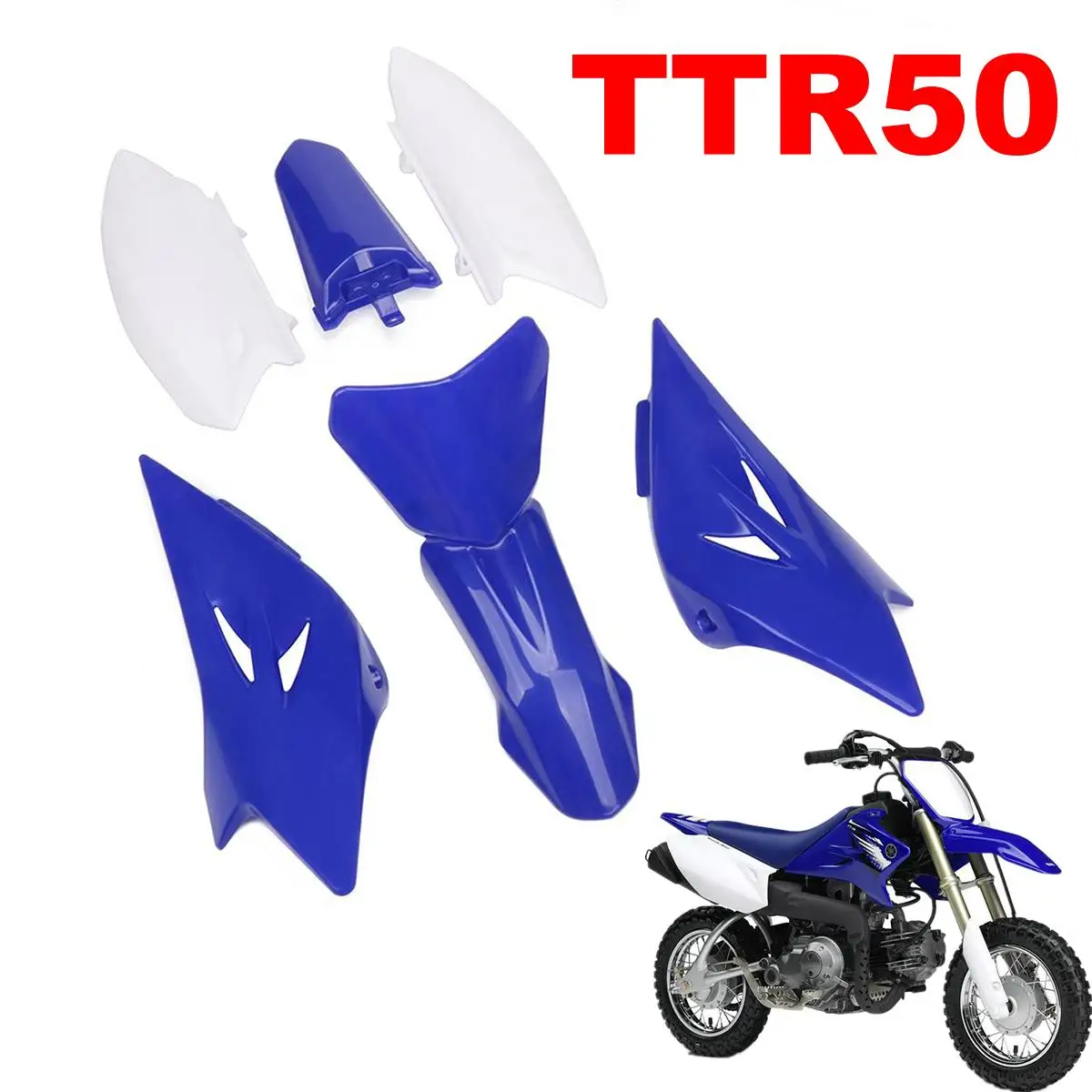 Plastic Fairing Covers Shell Set Fenders Replaceable Accessories Compatible For Yamaha TTR50 TTR 50 Dirt Bike Motorcross