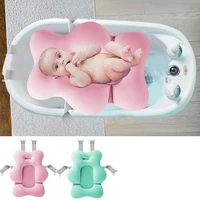 baby shower bath tub pad non slip bathtub seat support mat newborn safety security bath support cushion foldable soft pillows