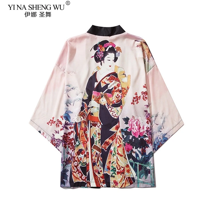 

Kimonos, повседневная винтажная Женская одежда с принтом, традиционные кимоно, Blusas, модная, Harajuku, мужская, японская, сексуальная, Пляжная, юката, ...