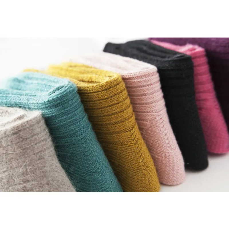 12 пар/лот зимы Детские утепленные носки из теплой шерсти для детей от 2 до 8 лет