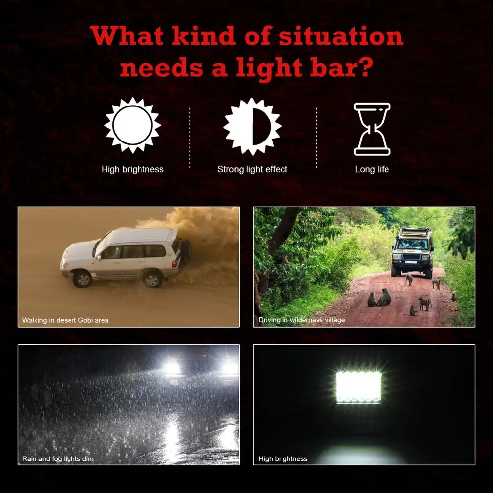 Светодиодная панель рабочего освещения 72 Вт светодиодсветильник фара дальнего