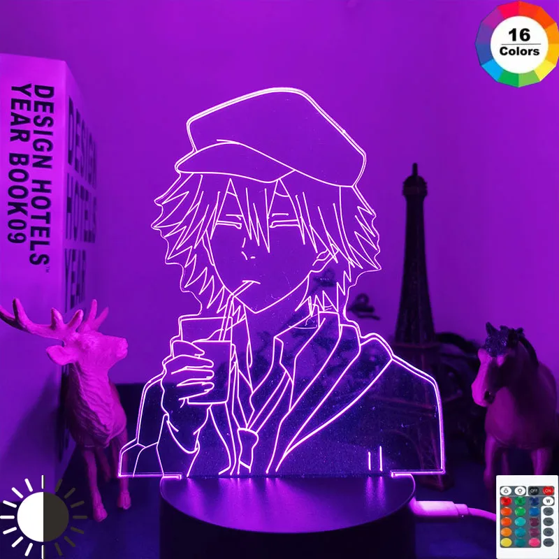 Anime Led Light Bungo Stray Dogs Ranpo for Bedroom Decoration Nightlight Birthday Gift Room Decor Table 3d Lamp | Лампы и освещение
