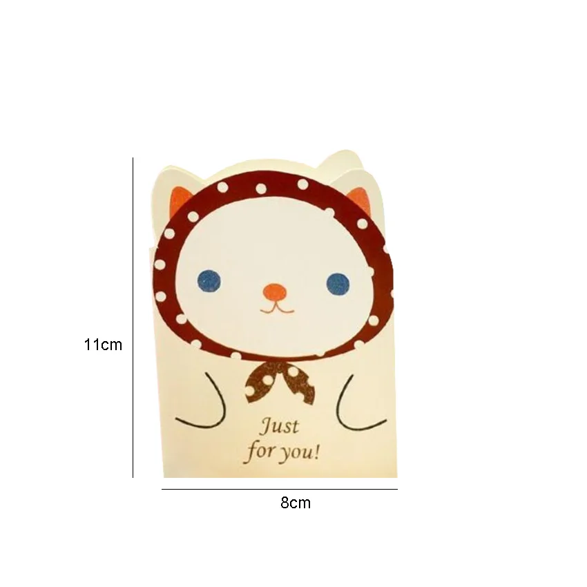 

10Pcs/lot kawaii Cartoon animal design postcard Greeting card/thanks card/message cardchrismas