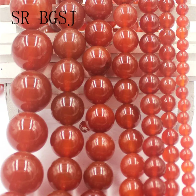 Free Shipping 6 8 10 12 14 16 20mm Red Agat Onyx Gems Genuine Natural Round Beads Stone DIY Strand 15&quot | Украшения и