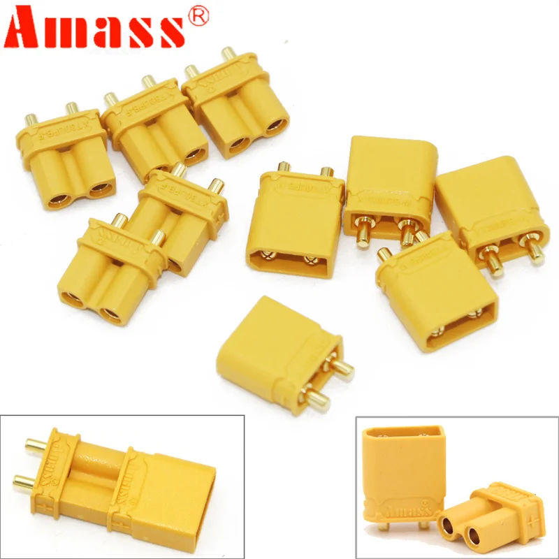 100 шт. Amass XT30U XT30UPB Мужской Женский позолоченный фотоэлемент для радиоуправляемого