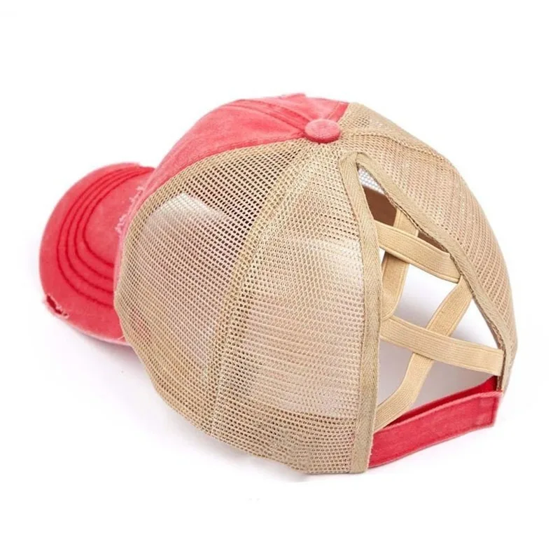 Women Ponytail Baseball Cap Hat 2020 New Arrival Hat Caps Outside Sport Hip Hop Snapback Washed Visor  hats for women  dad hats