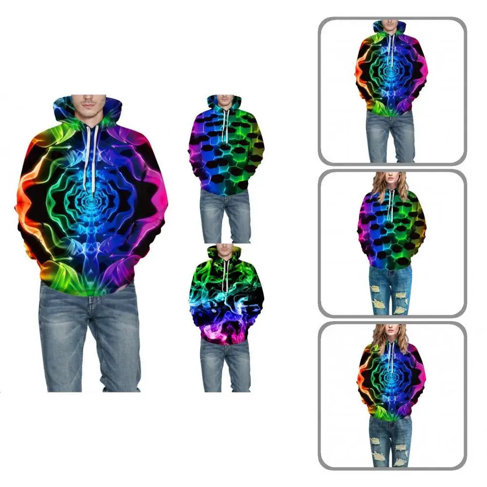 Pockets Autumn Winter Loose Drawstring Pockets Sweatshirt for Daily Wear