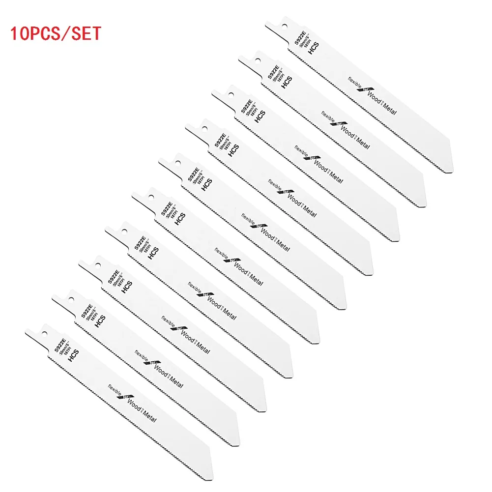 

10pcs Reciprocating Saw Blade 150mm S922 Cutter Tool For Wood Cutting Metal PVC Brick Tube Bone