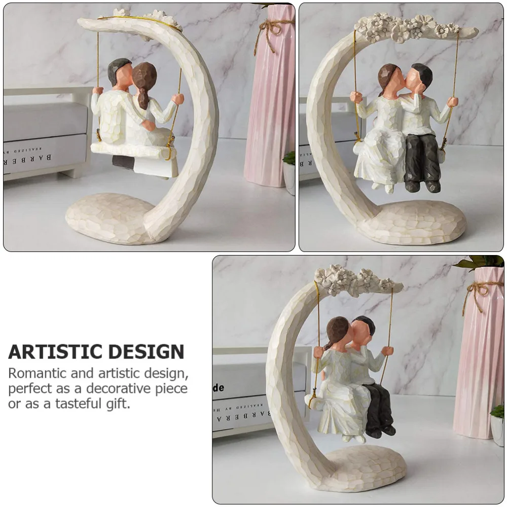 

1Pc Swing Couple Ornament Desktop Decoration Resin Crafts Table Ornament