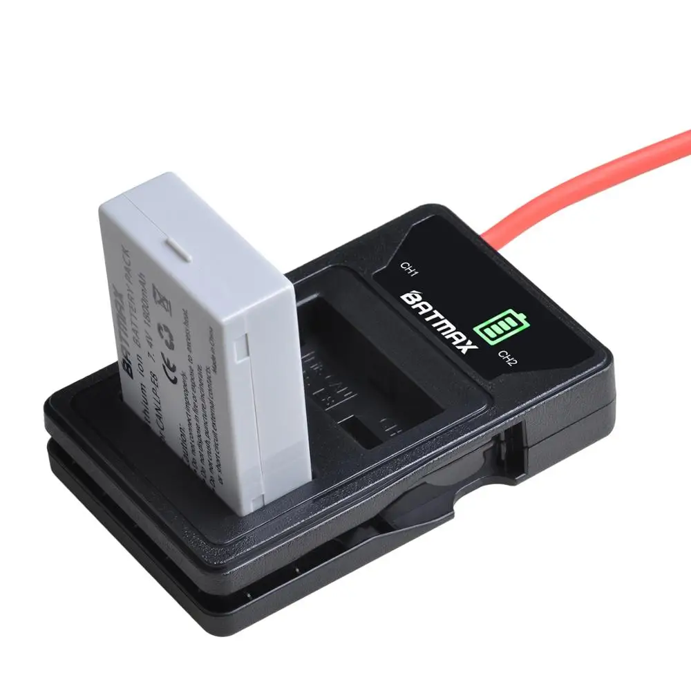 Аккумуляторная батарея Batmax 1800 мАч двойное зарядное устройство USB со светодиодной