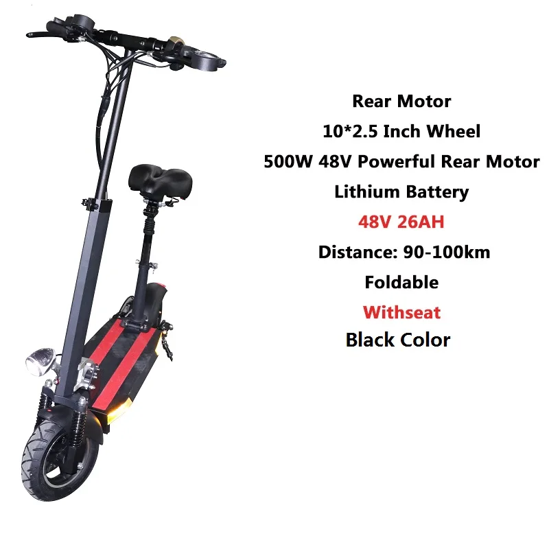 500W 48V26AH B 144 км Электрический скутер для взрослых 500 Вт E скутер батарея электрический скейтборд E-ножной скутер электрический Лонгборд Escooter - Цвет: 500W 48V26AH B
