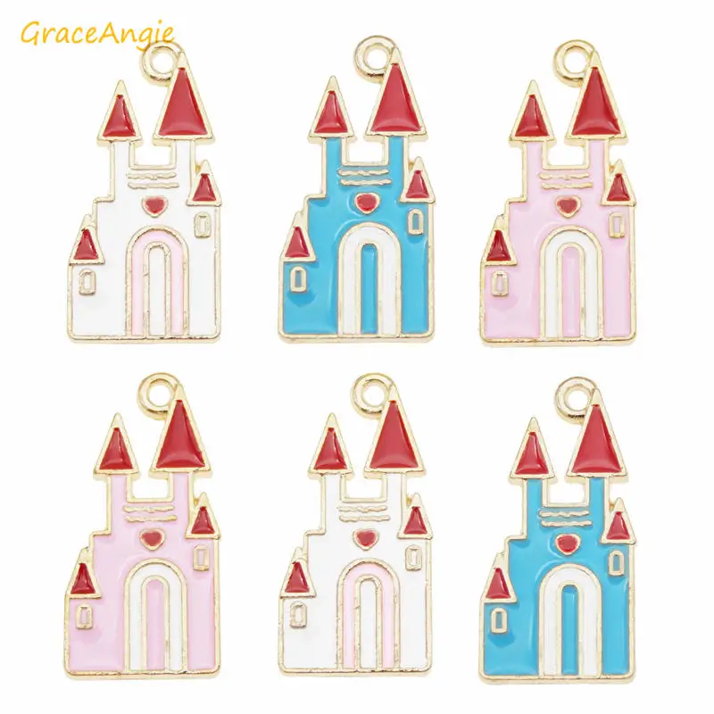 3 шт смешанные цвета сплав эмаль замок треугольная подвеска Золотой Тон Подвески