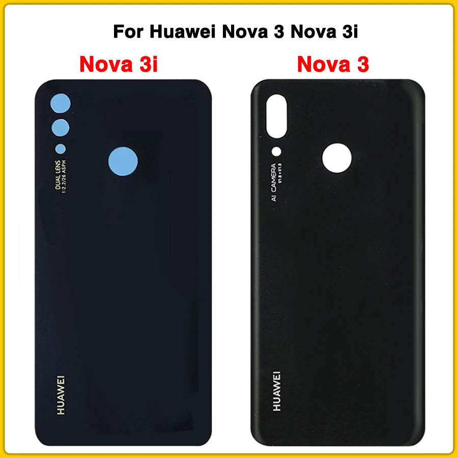 Новый чехол для задней панели Nova3 Huawei Nova 3 3i задняя крышка аккумулятора клейкая
