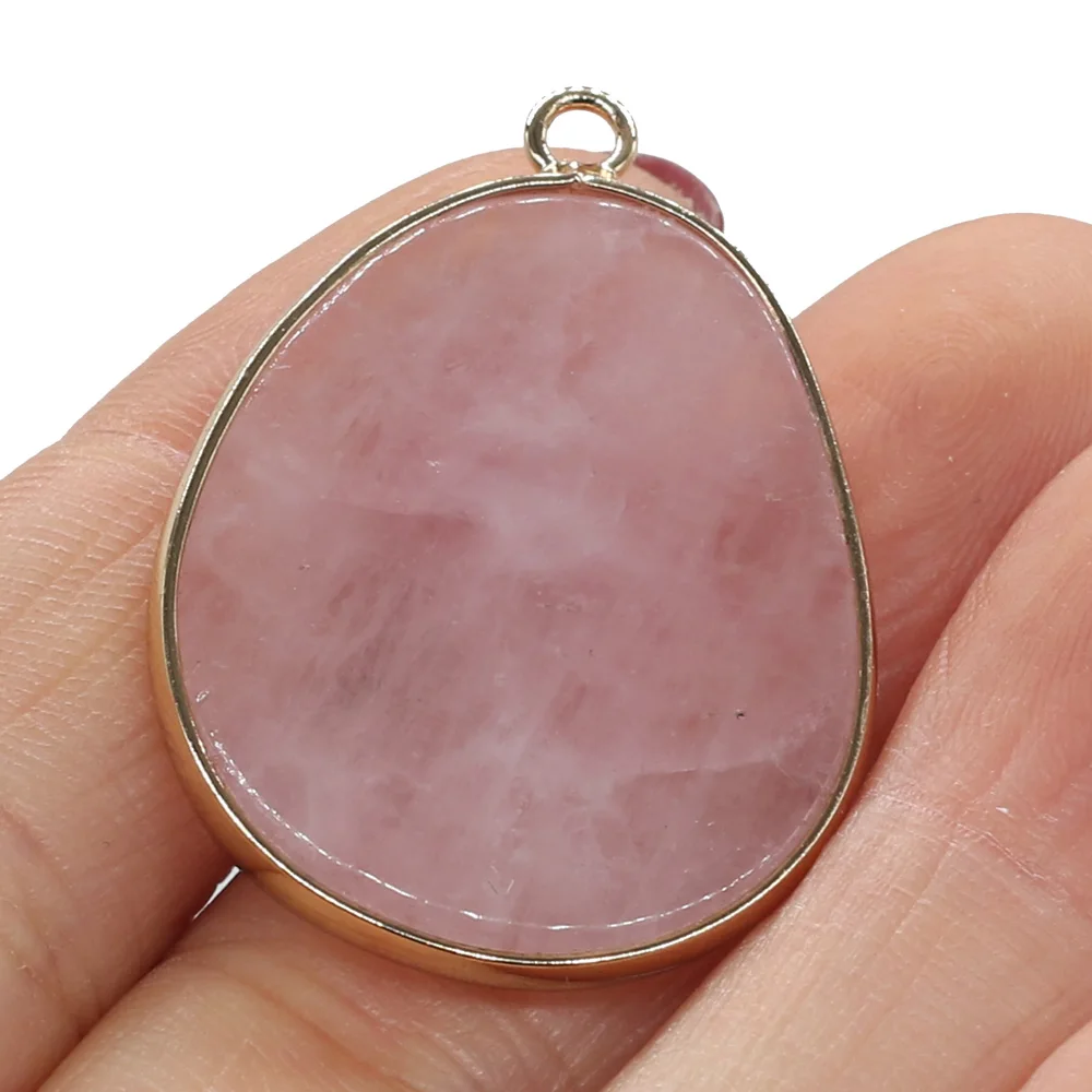 Natural Stone Rose Quartzs Pendant Various Shapes Exquisite Charms for Jewelry Making DIY Earring Necklace Accessories | Украшения и