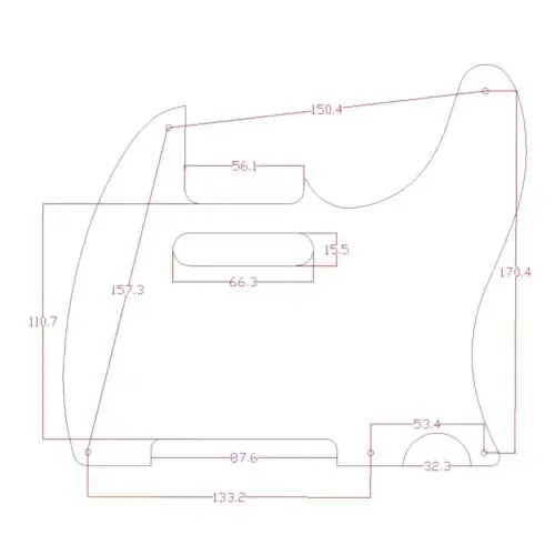 Электрогитара Pickguard для Tele Guitar твердая деревянная пластина царапин #4888 | Спорт и