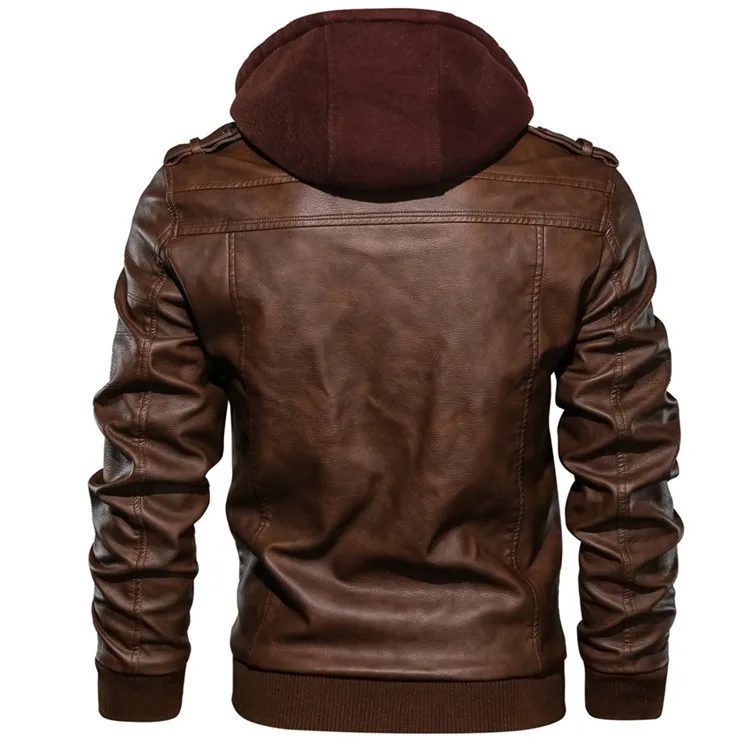 

New Men's Leather Jackets Autumn Casual Motorcycle PU Jacket Biker Leather Coats Brand Clothing EU Size