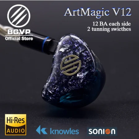 BGVP V12 12BA fone de ouvido, флагманские наушники, гарнитура, наушники, наушники