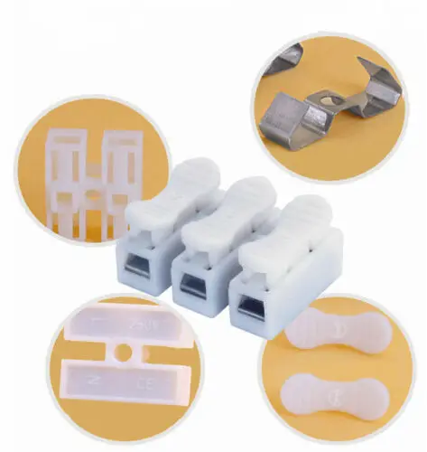 

Wholesale 10Pcs Press Type Quick Connection Terminal CH-3 Wire Connector LED Lamp Quick Installation 3P Wire Cable Connector