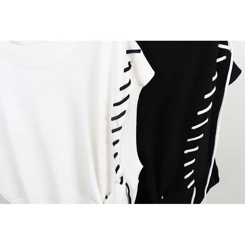 

XITAO Patchwork Hit Color Bandage Vest Women Clothes 2021 Spring Fashion Loose Pullover Sleeveless Match All Vest Top GCC4434