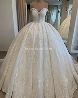 arabic luxury sweetheart wedding dress beaded crystal sequins ball gown floor length embroidery wedding dress bridal gowns dubai