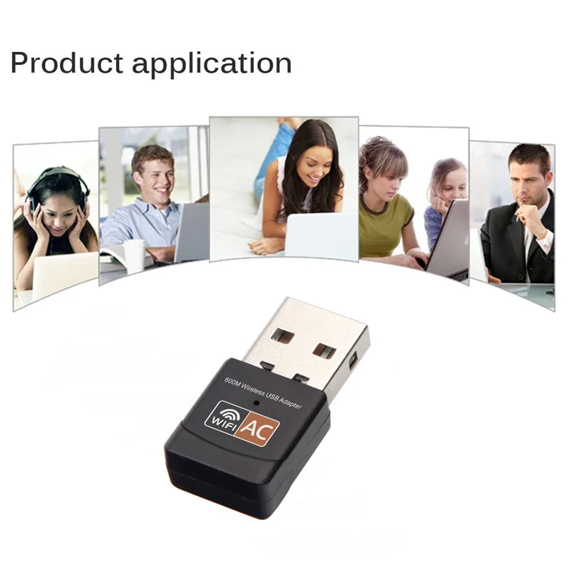 600 Мбит/с беспроводной USB Wi-Fi адаптер двухдиапазонный 2 4/5 ГГц Usb сетевой - купить по