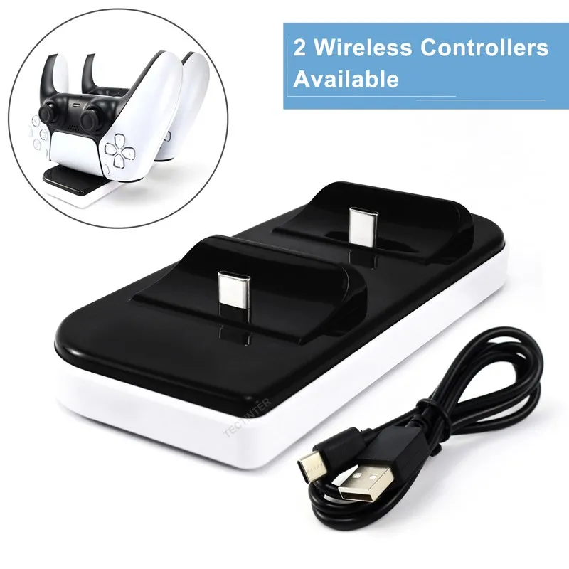

For PS5 Controller Fast Dual Charger Charging station Dock For PS5 Gamepad Type C with USB C port For PS5 Accessories
