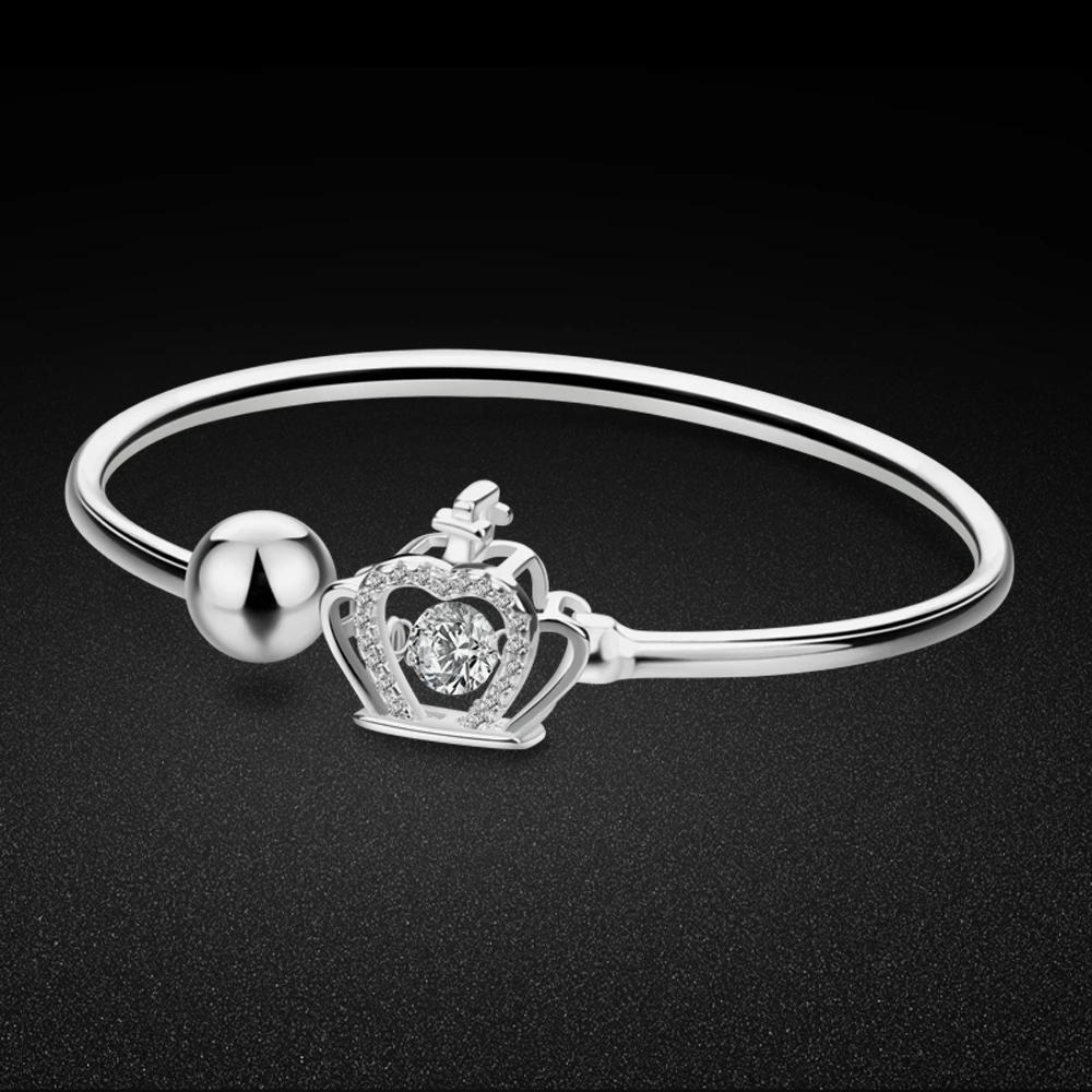 

Модный классический женский браслет из стерлингового серебра 925 пробы AAAAA с кубическим цирконием Открытый браслет свободно регулируемый це...