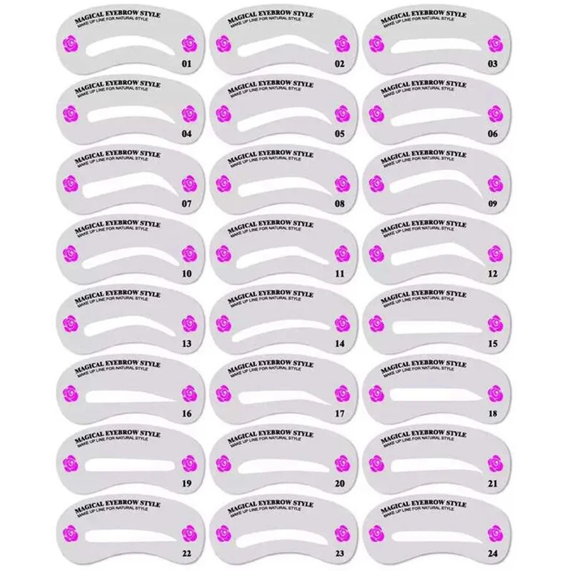 3 шт./5 шт./24 шт. трафареты для бровей|Трафареты бровей| |