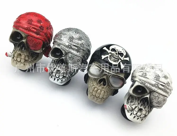 Универсальный автомобильный ручки переключения передач Череп головной убор