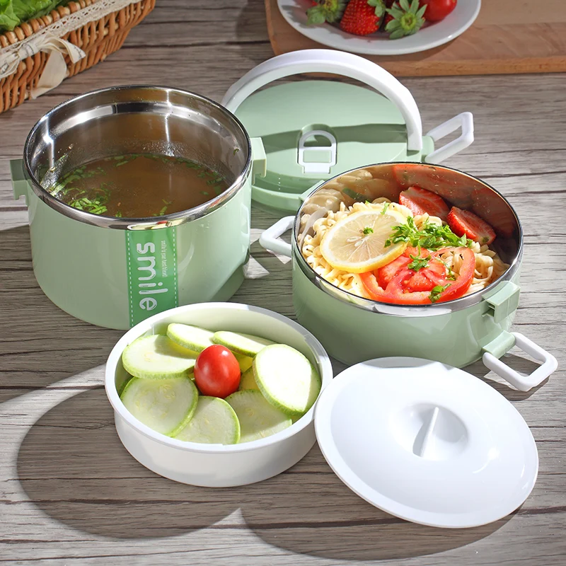 

WORTHBUY Stainless Steel Thermal Lunch Box With Microwave Container Japanese Bento Lunch Box For Kids Fruits Food Containers