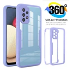 LOVECOM 360 Полный чехол для телефона Samsung S22 S21 Ultra A52 A72 A32 A13 A33 A53 M52 A12 A22 5G A51 A71 A21S прозрачный противоударный чехол