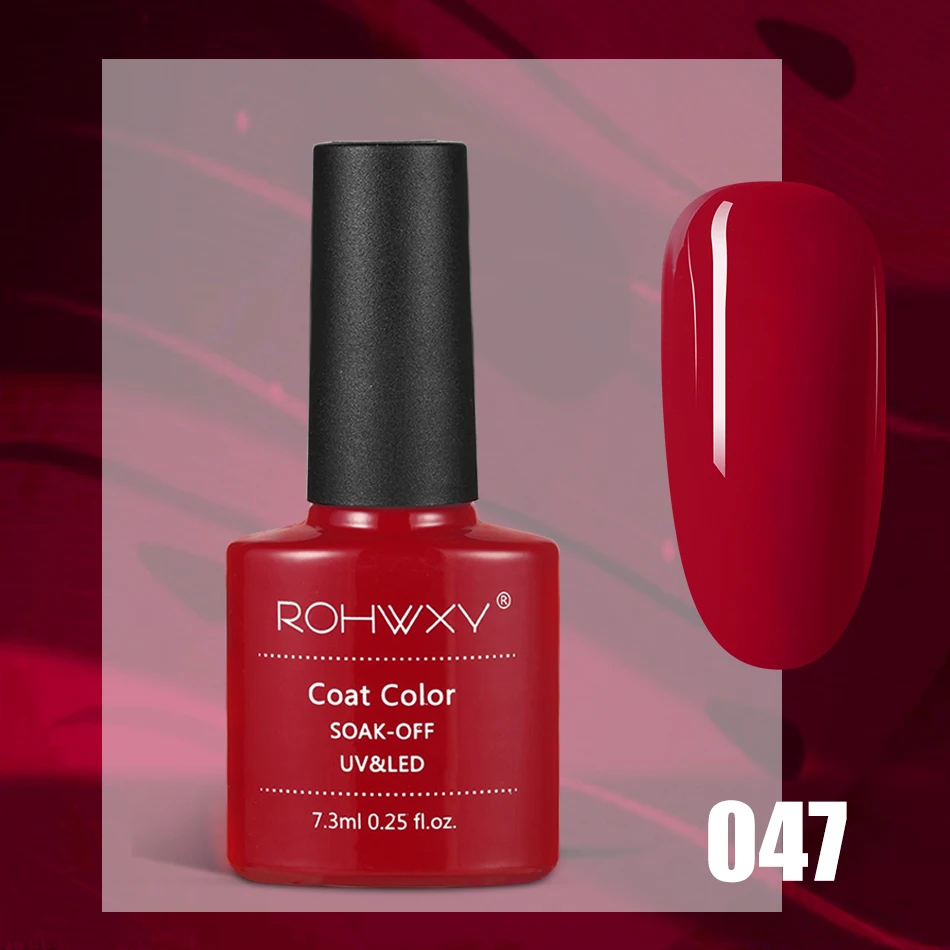 ROHWXY УФ-гель для ногтей Гибридный лак для замачивания ногтей полуперманентный верхний Базовый лак для ногтей все для маникюра Гель-лак - Цвет: A047