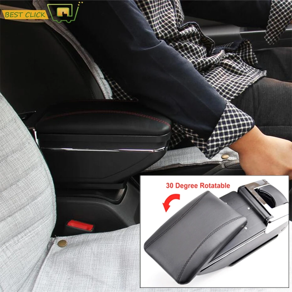 

Ashtray Sliding Armrest Box Interface Central For Peugeot 206 207 Compact Cushion Cup Holder Interior Car Retrofit Parts
