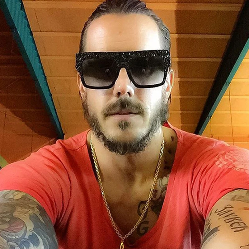 Мужские и женские солнцезащитные очки большие винтажные брендовые дизайнерские