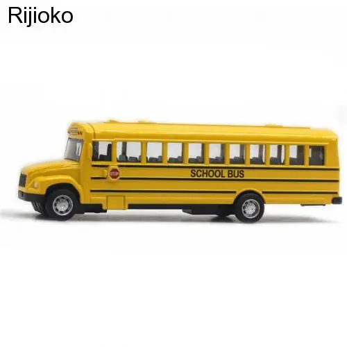 

2021 New Inertial School Bus Model Toys Optic Alloy Pull Back Music Cars Toys for Children Boy Birthday Xmas Gift