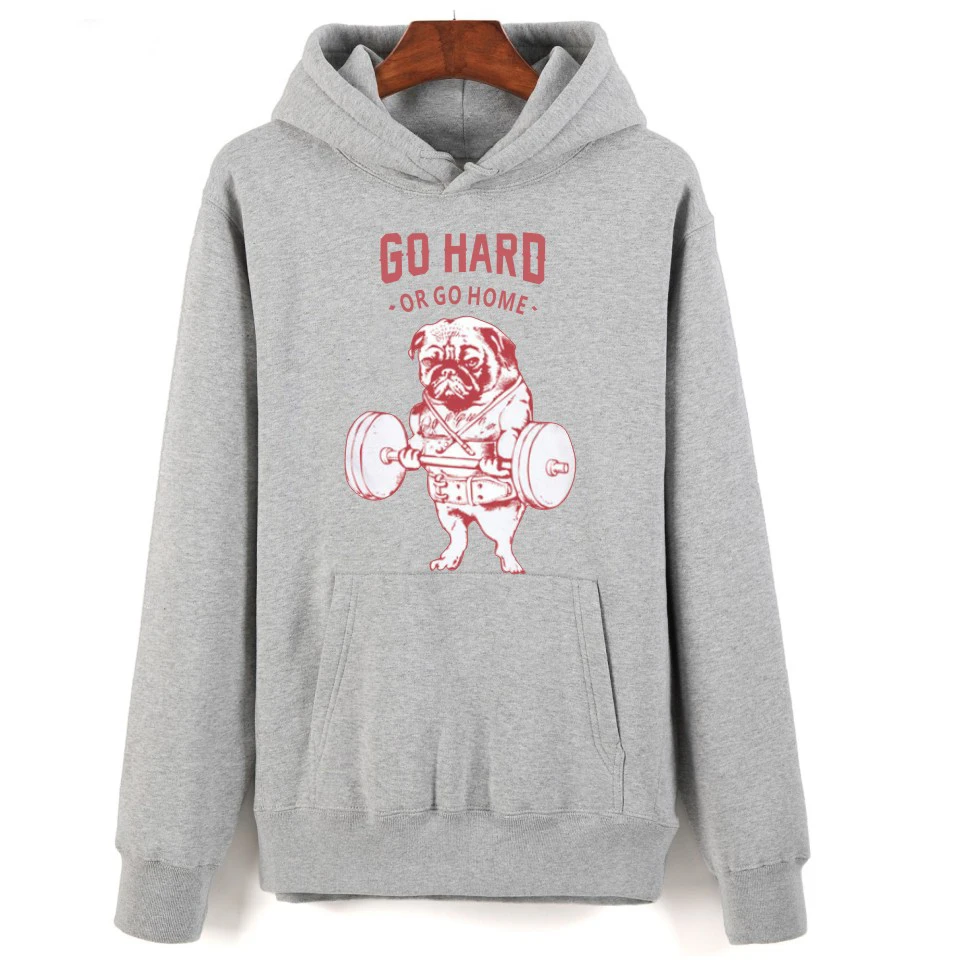 Модные креативные толстовки с капюшоном мопса классная новинка популярные