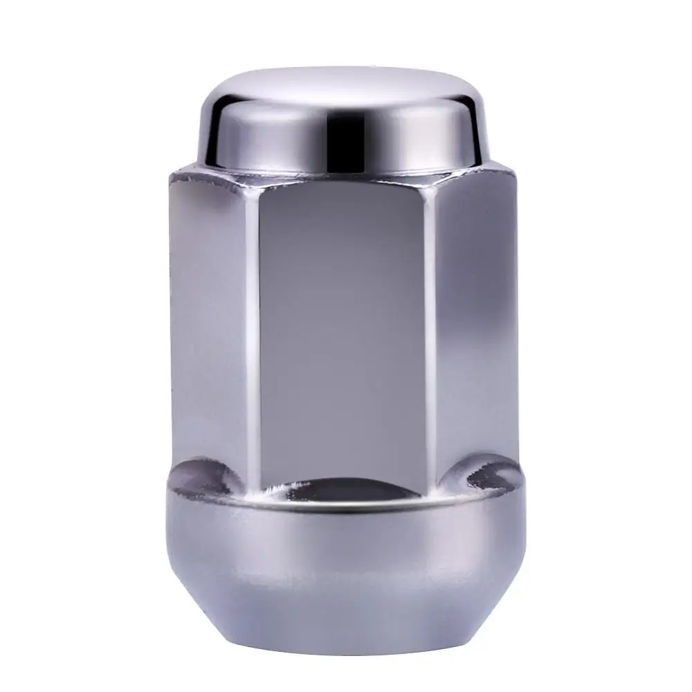 Практичное 20 шт. КОЛЕСО гайки M12x1.25 закрытого конца Bulge Acorn Коническое сиденье хром 1,3" высокий шестигранный