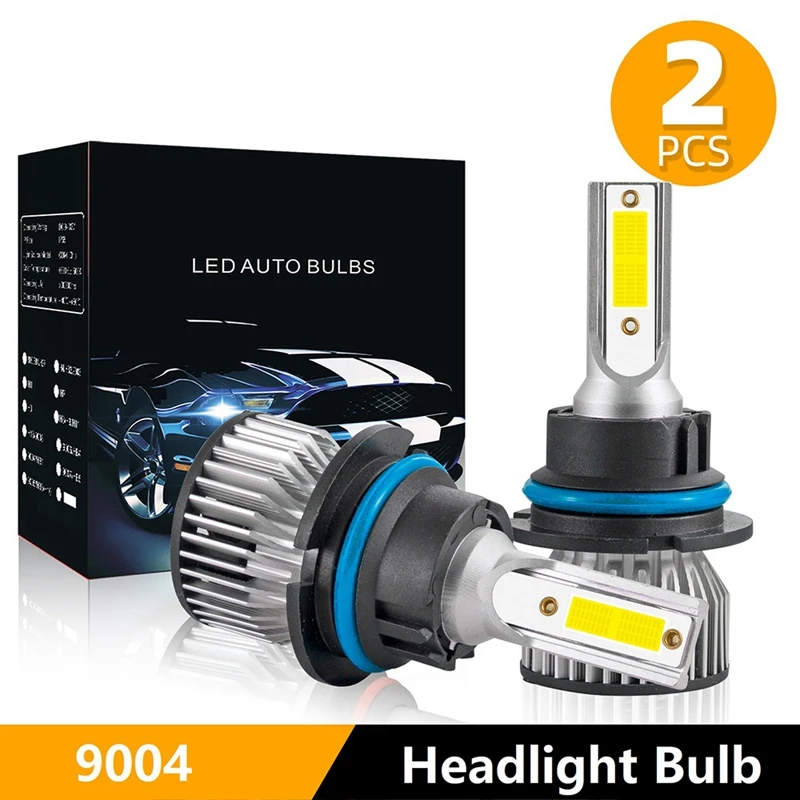 

2X 9004 LED Headlight High Low Beam Kit 4000W 30000LM Bulbs White 6500K