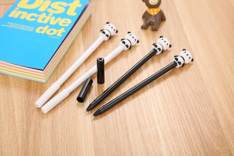 36 шт./лот черно белая панда гелевые ручки милые 0 5 мм с черными чернилами