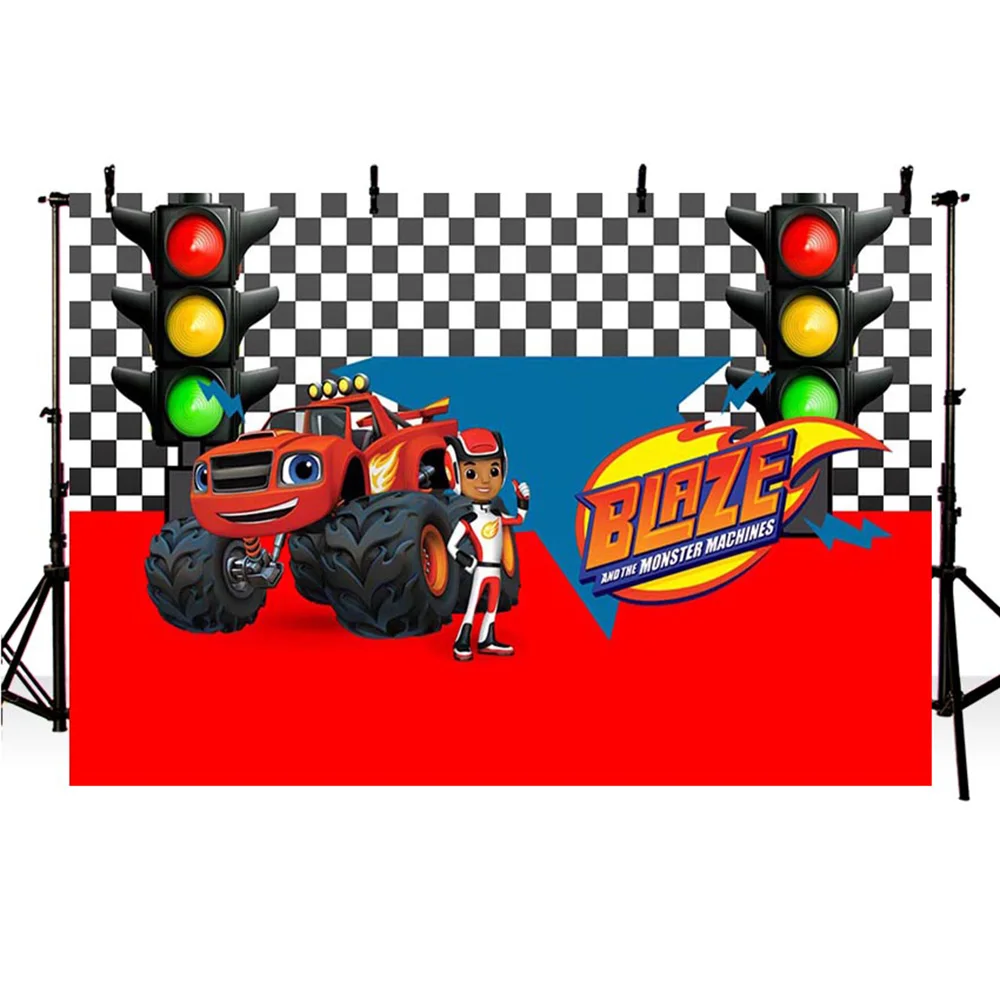 Фотофон для детей виниловый Blaze Monsters Machine грузовик автомобиль светильник