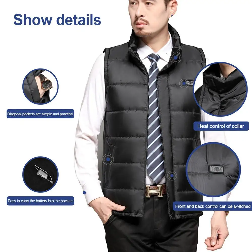 Мужские и женские жилеты с электрическим подогревом теплая одежда для активного