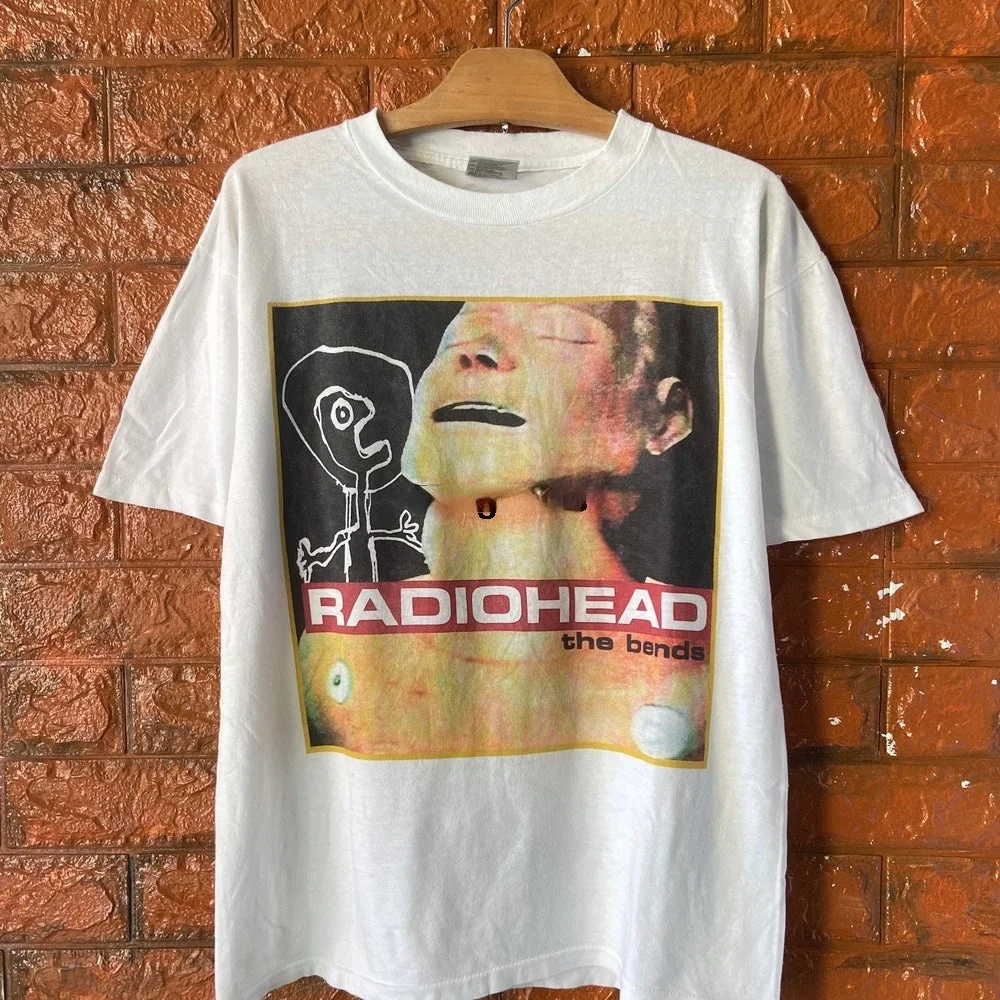 

Vintage 90S Radiohead The Bends 1995 Album Promo T Shirtthom Yorkalternative Musicenglish Rock Band T Shirt Made In Usa Size M