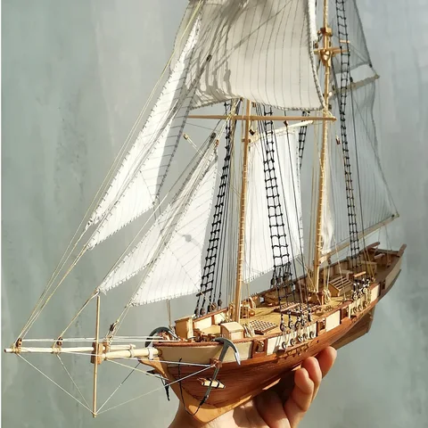 Nova versão escala 1/96 CLASSICS ANTIGOS DO MODELO DE MODELOS DO MODELO DE MODELOS KITS HARVEY 1847 VENCIAMENTO DE MADEIRA DIY decorações de casa DIY