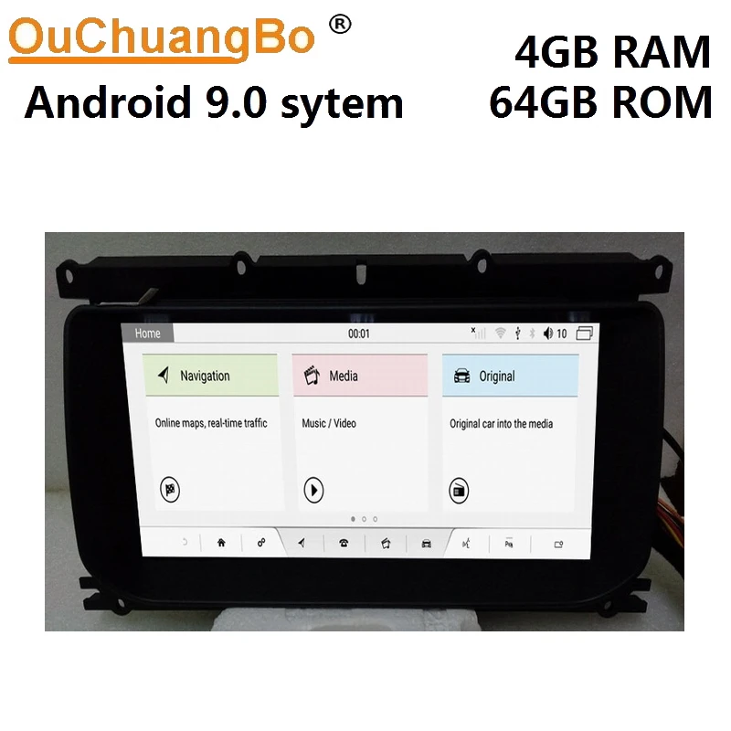 Аудиомагнитола Ouchuangbo android 9 0 для Land Rover 10 25 дюйма Range Evoque 2011 2018 L538 gps навигация