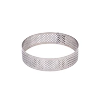 circular tart ring french dessert stainless steel perforation fruit pie quiche cake mousse mold kitchen baking mould