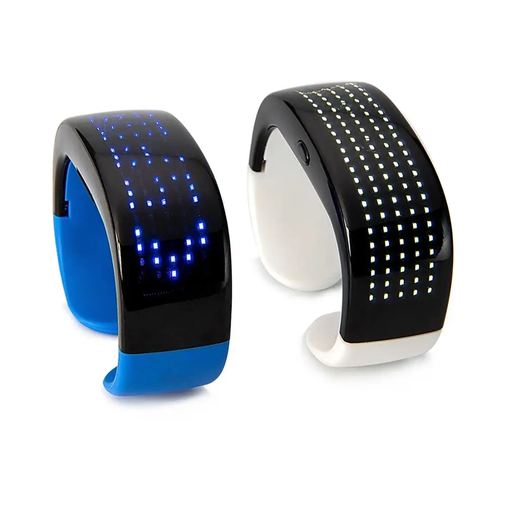 

LED Display Bracelets LED Glowing Bracelet Safety Glow in The Dark Sports Event Wristbands for Concert Camping Outdoor Sports