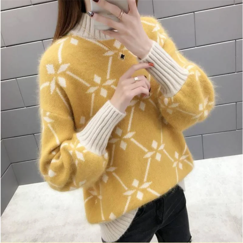 High Quality autumn pullover 2019 Warm Winter Women Sweater Fashion Knitted Soft Pullover Jumper Autumn Female Top | Женская одежда
