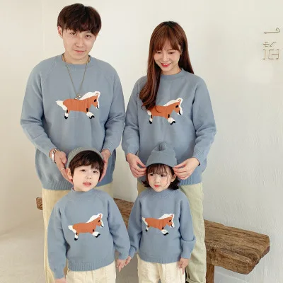 

2020 Korean Winter New Family Matching Outfit Children's Sweatshirt Kids Girls Pullovers Christmas Sweatshirt Family Look 2-8Y