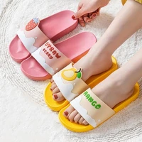 women summer slippers slide sandals beach flip flops 3d cartoon fruits mango comfortable thick sole girls shoes zapatill